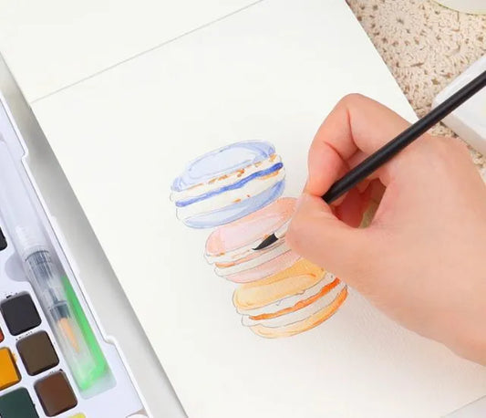 How to Paint Watercolor Macarons