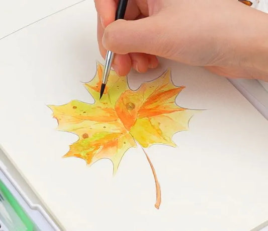 How to Paint Watercolor Maple leaves