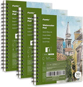 Watercolor Pad Spiral Bound 10"x7" 140lb 3-Pack - Funto