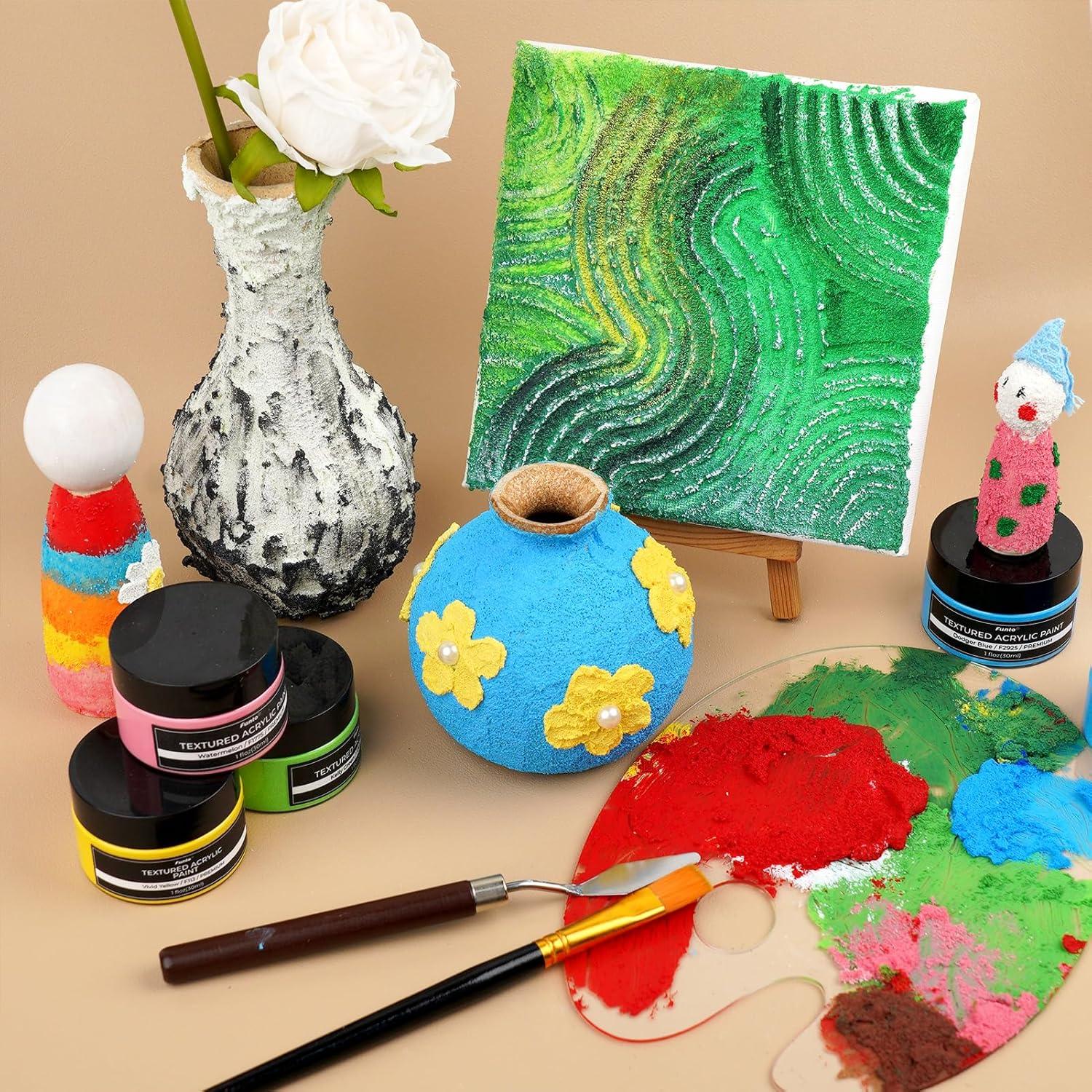 Textured Acrylic Paint Set 12 Colors - Funto