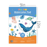 Glue Bound Watercolor Paper Pad 9"x12" - Funto