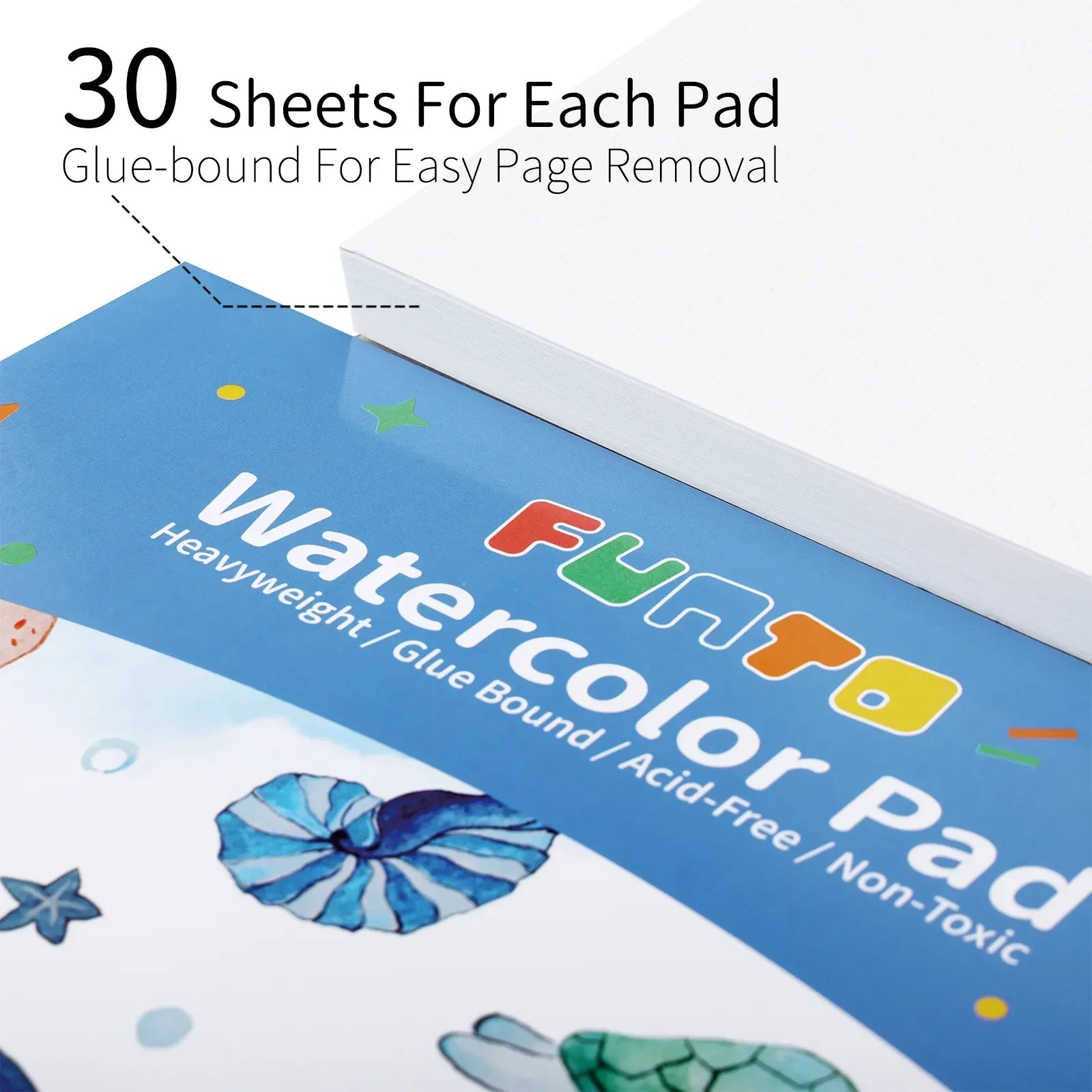 Funto watercolor paper 9x12 cold-pressed texture for painting