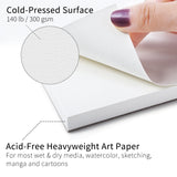 Glue Bound Watercolor Paper Pad 9"x12" - Funto