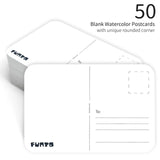 Watercolor Paper Postcards 4"x6" 140lb 50 Sheets - Funto