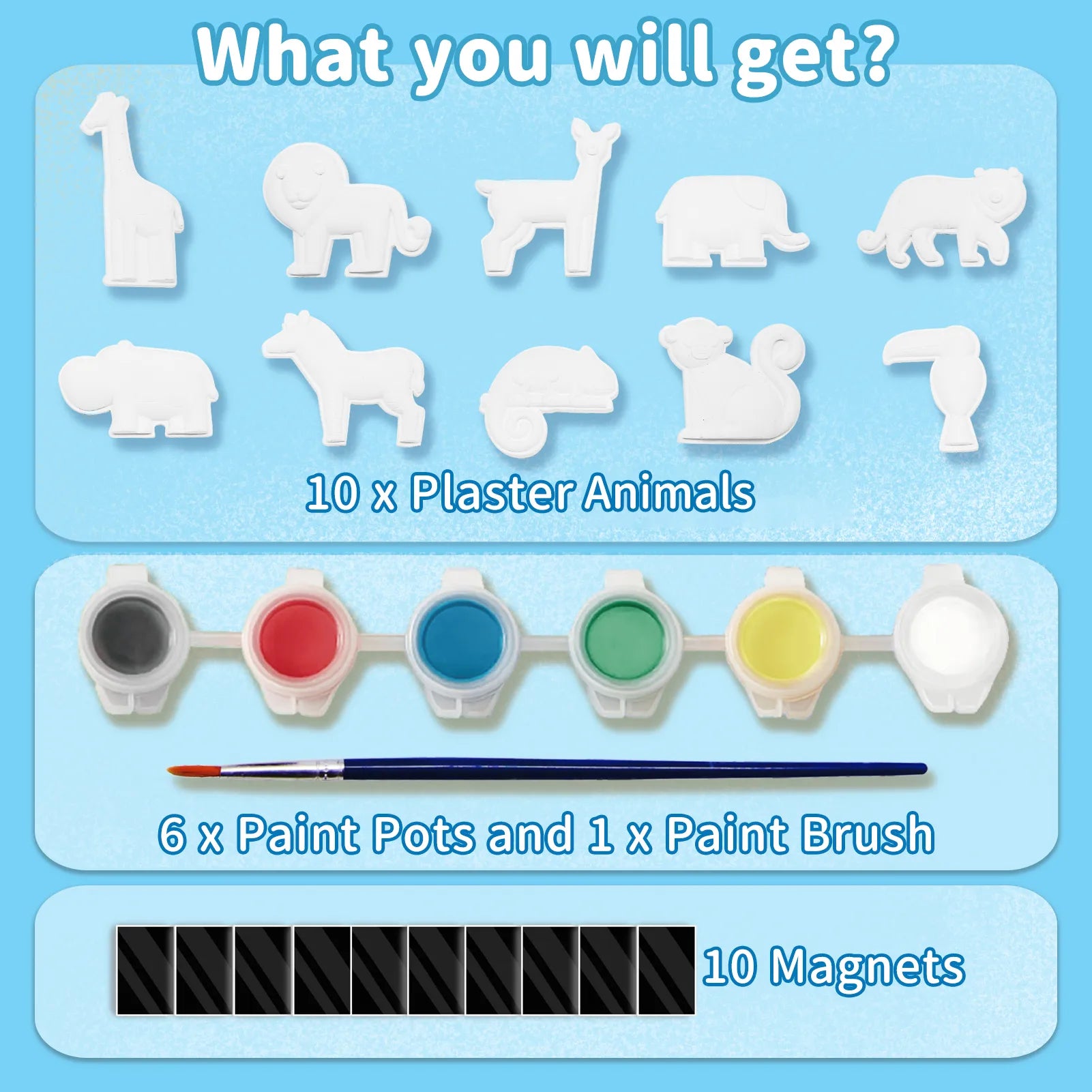 Paint Your Own Figurines with Magnet - Funto