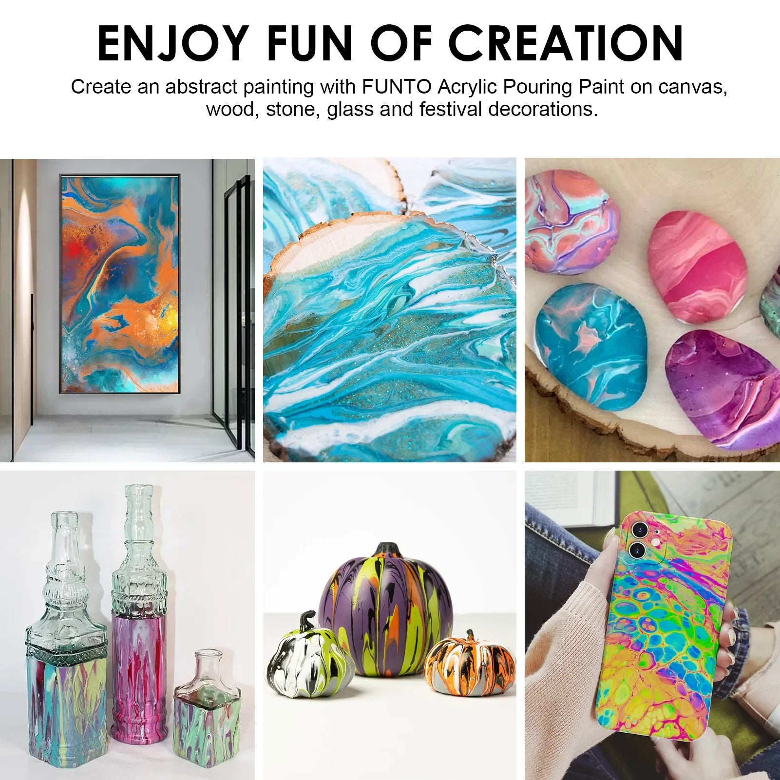 Acrylic Pouring Paint Set 36 Bottles - Funto