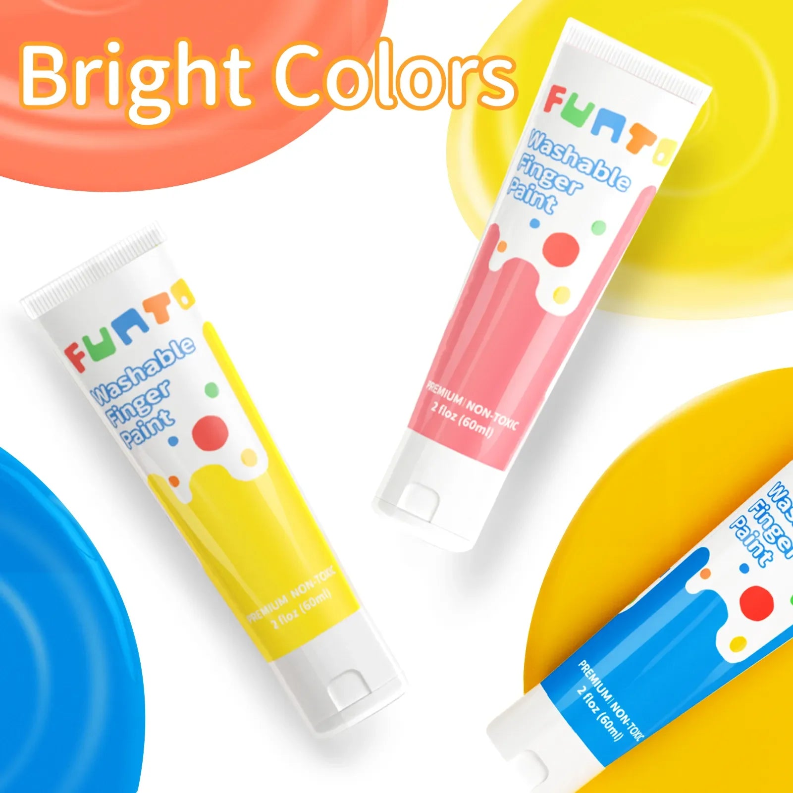 Washable Finger Paint - 10 Colors - Funto