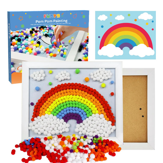 Rainbow Pom Pom Painting Art Kit - Funto
