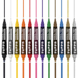 Dual Tip Acrylic Paint Markers - 12 Colors - Funto
