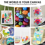 Funto acrylic paint markers 12 colors non-toxic for DIY crafts and gifts