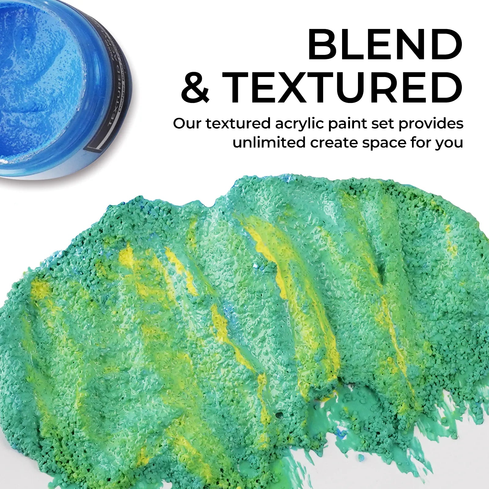 Textured Acrylic Paint Set 12 Colors - Funto