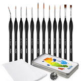 Detail Paint Brush Set with Wet Palette - Funto
