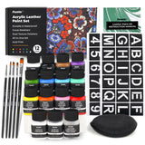 Leather Paint Kit - 12 Colors - Funto