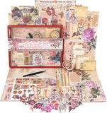 Funto scrapbooking kit 96 pcs vintage aesthetic papers embellishments