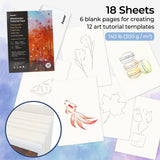 Funto watercolor paint set 48 colors all-in-one kit with pencil and fineliner
