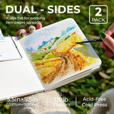 Funto 5.5x5.5 watercolor journal dual-sided pages for watercolors