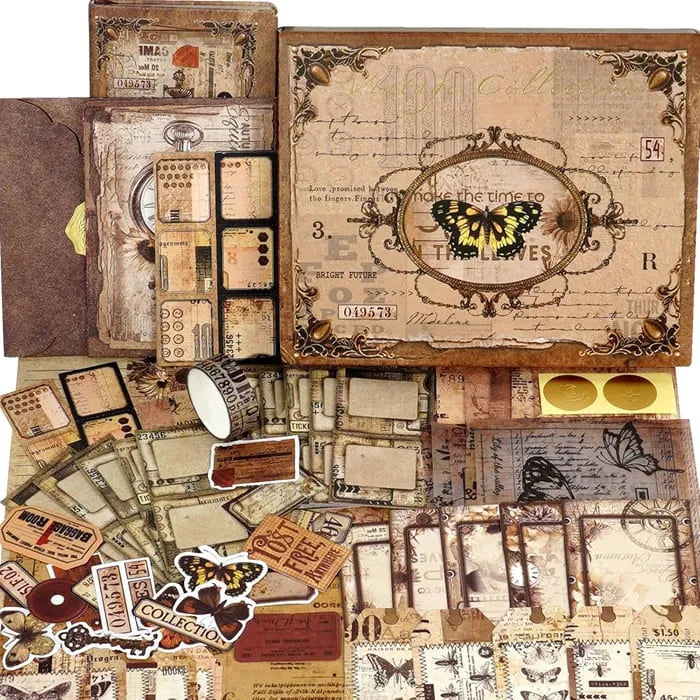 Funto love poems scrapbooking kit 153 pieces vintage aesthetic