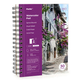 Watercolor Pad Spiral Bound 5.5"x8.5" 140lb - Funto