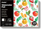 Funto watercolor pad various sizes 140lb cotton paper for plein air painting
