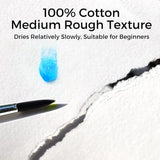 Funto watercolor pad various sizes 140lb for watercolor techniques