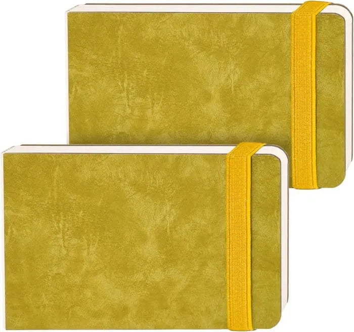 Funto PU leather watercolor journal 2-pack with rounded corners