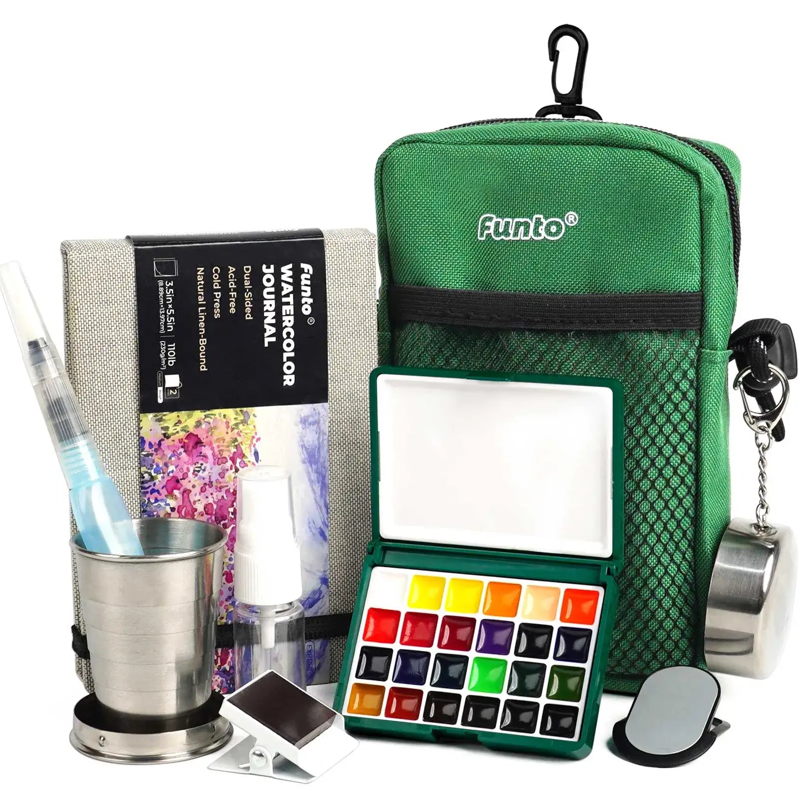 Funto portable watercolor travel kit for plein air painting and sketching