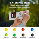 Funto walnut wood watercolor travel kit 15 colors for plein air painting