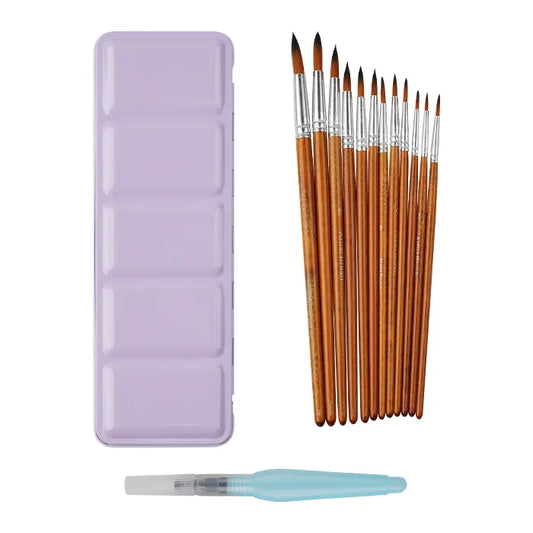 Violet Metal Box - Premium 24-Color Watercolor Paint Set - Funto