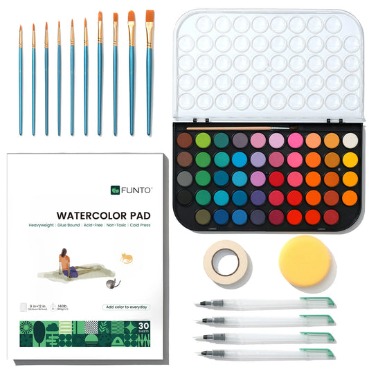 STUDIO Beginner Watercolor Kit – 48 Colors