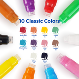 10 Colors Ink Refills Replacement Set for ClickLink Acrylic Markers