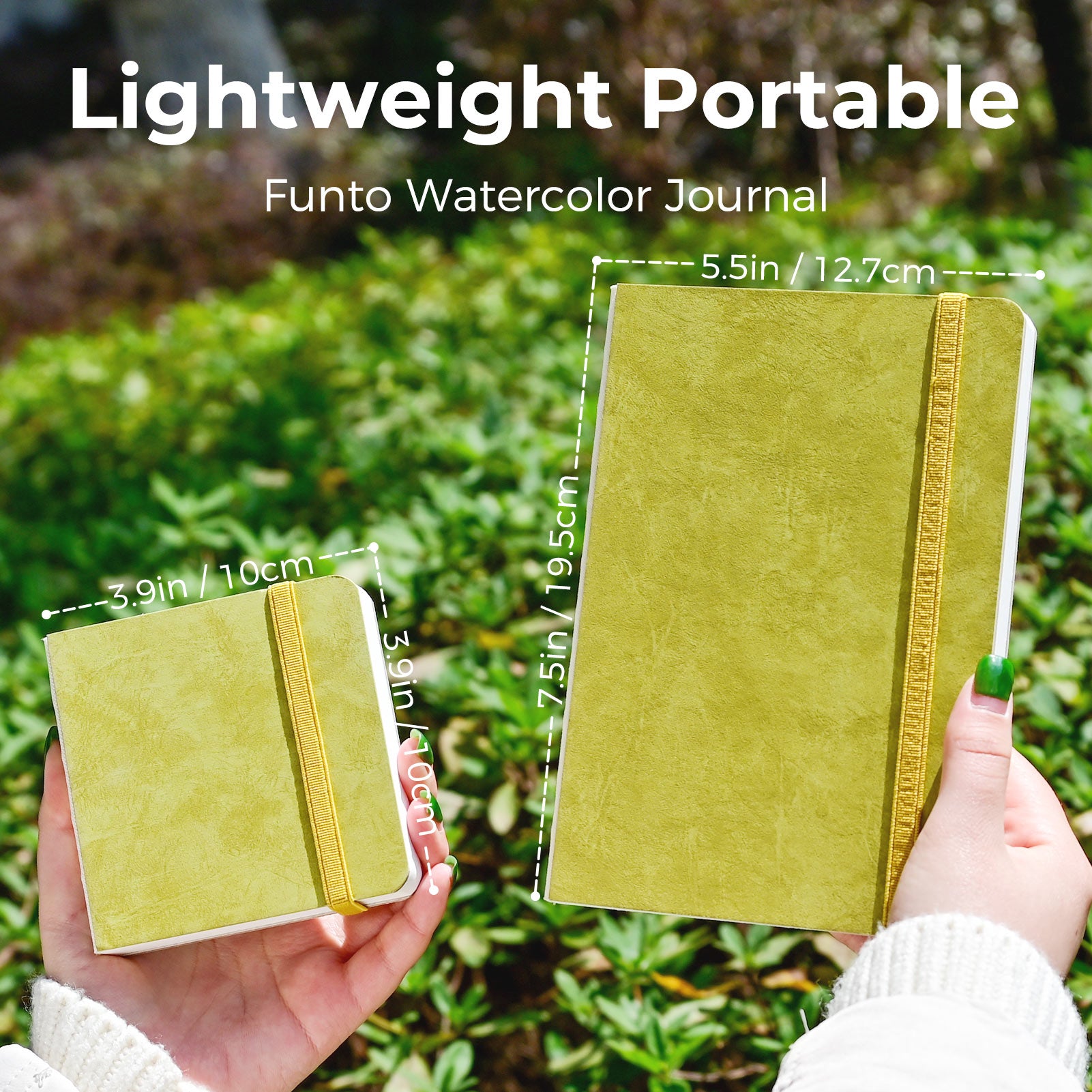 Watercolor Journal PU Leather Hard Cover 100% Cotton Paper