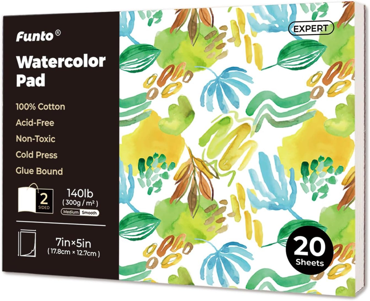 Watercolor Pad various sizes 100% cotton 20 sheets