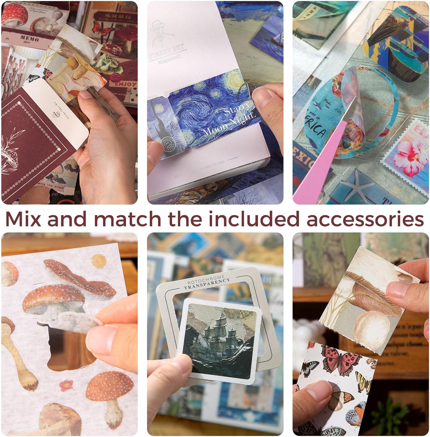 Scrapbooking Kit Oil Painting Series The Starry Night 116 PCS - Funto