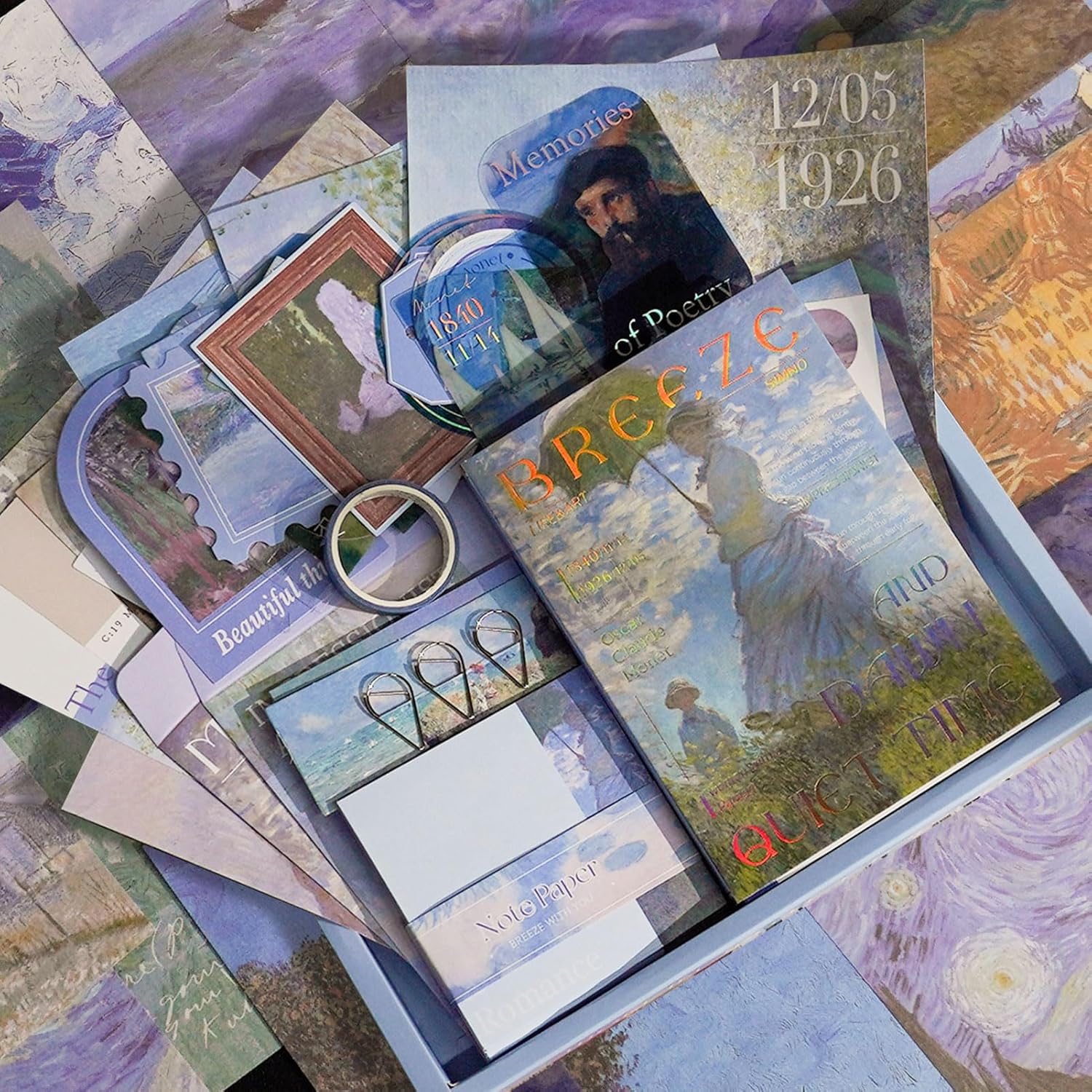 Scrapbooking Kit Oil Painting Series Morning Breeze 116 PCS - Funto