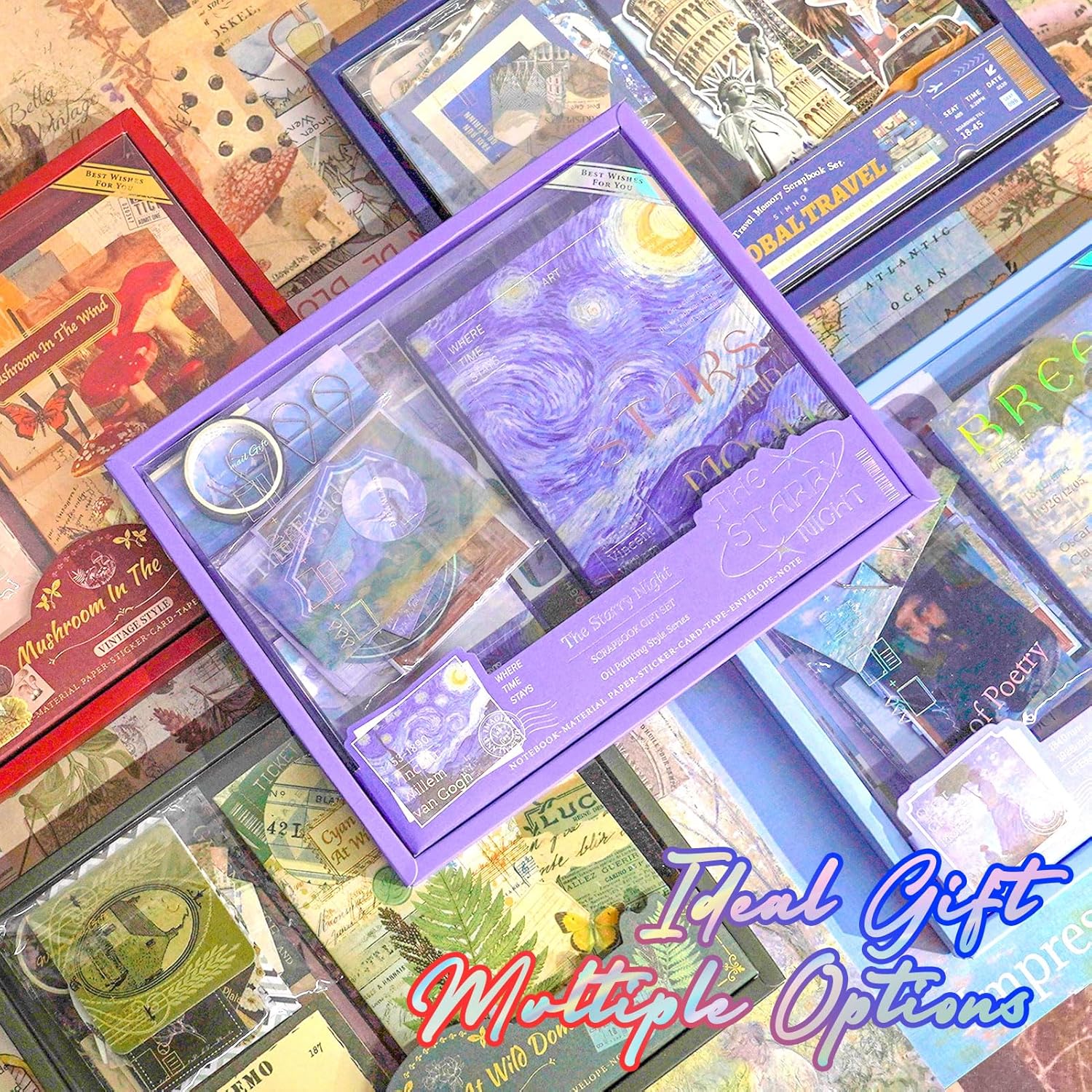 Scrapbooking Kit Oil Painting Series The Starry Night 116 PCS - Funto