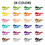 Washable Markers - 24 Colors