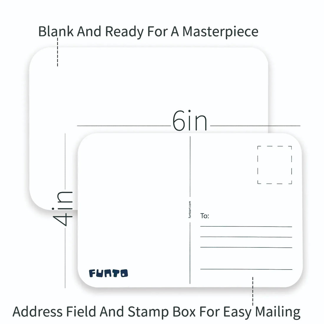 Funto blank watercolor postcards 140lb cold-pressed paper 50 sheets 