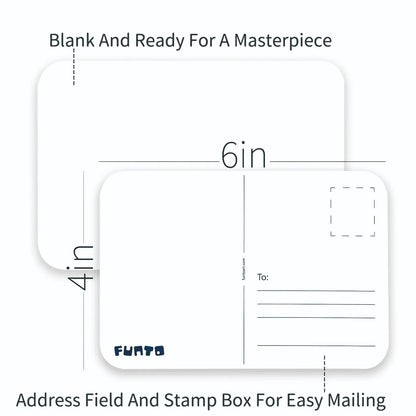 Funto blank watercolor postcards 140lb cold-pressed paper 50 sheets 