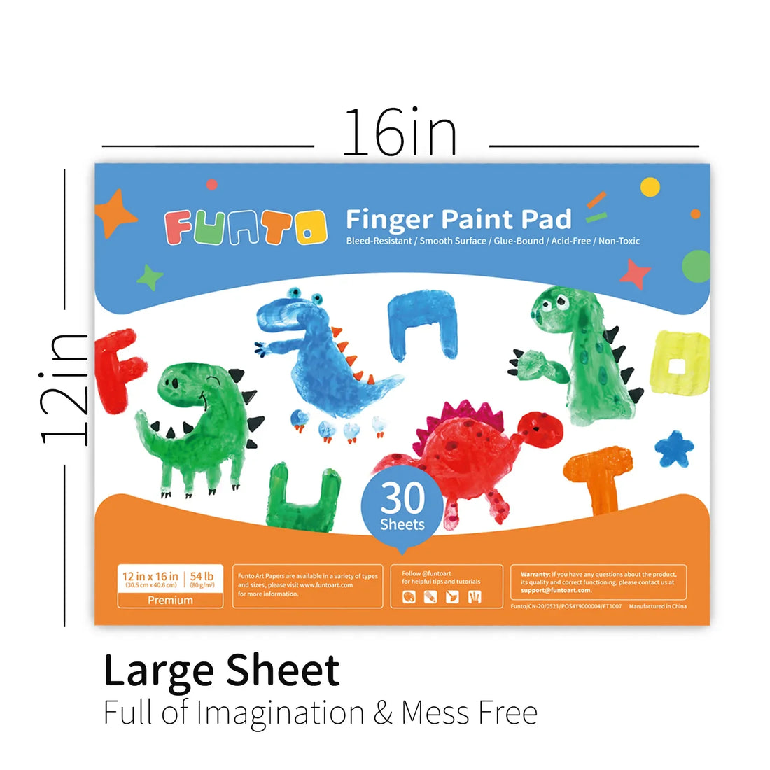 Finger Paint Pad 12"x16" 2-Pack - Funto
