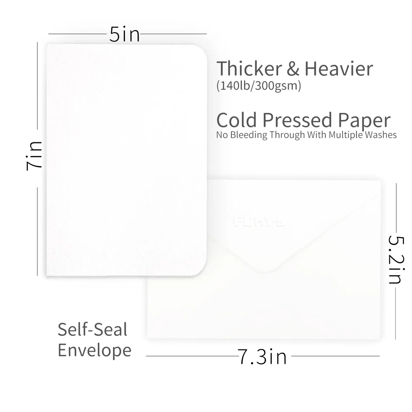 Funto watercolor cards 5x7 for DIY wedding invitations and thank you notes 