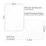 Funto watercolor cards 5x7 for DIY wedding invitations and thank you notes 