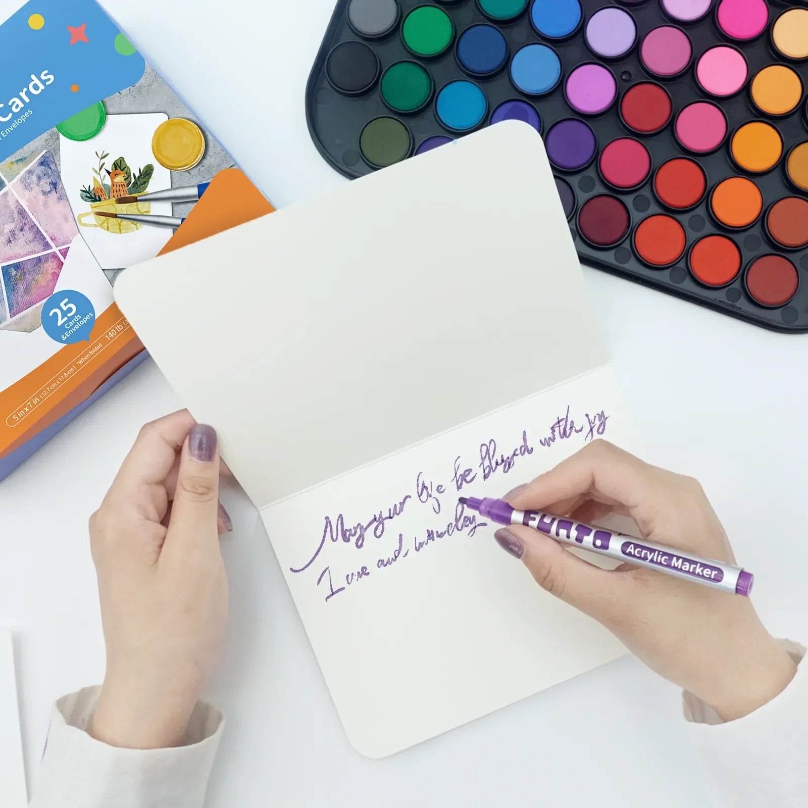 Funto watercolor paper cards 5x7 perfect for birthday invitations and art projects 