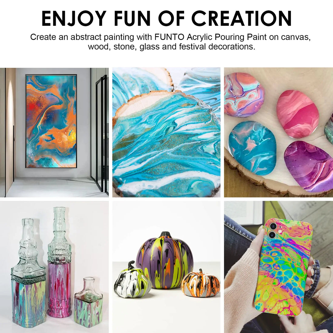 Acrylic Pouring Paint Set 36 Bottles - Funto