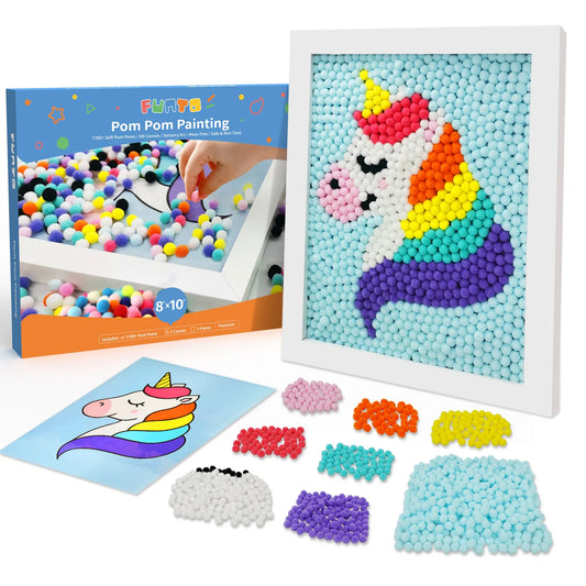 Unicorn  Pom Pom Painting Art Kit - Funto