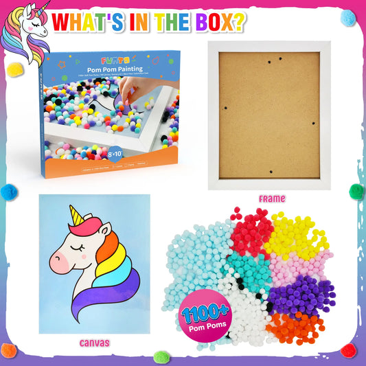 Unicorn  Pom Pom Painting Art Kit - Funto