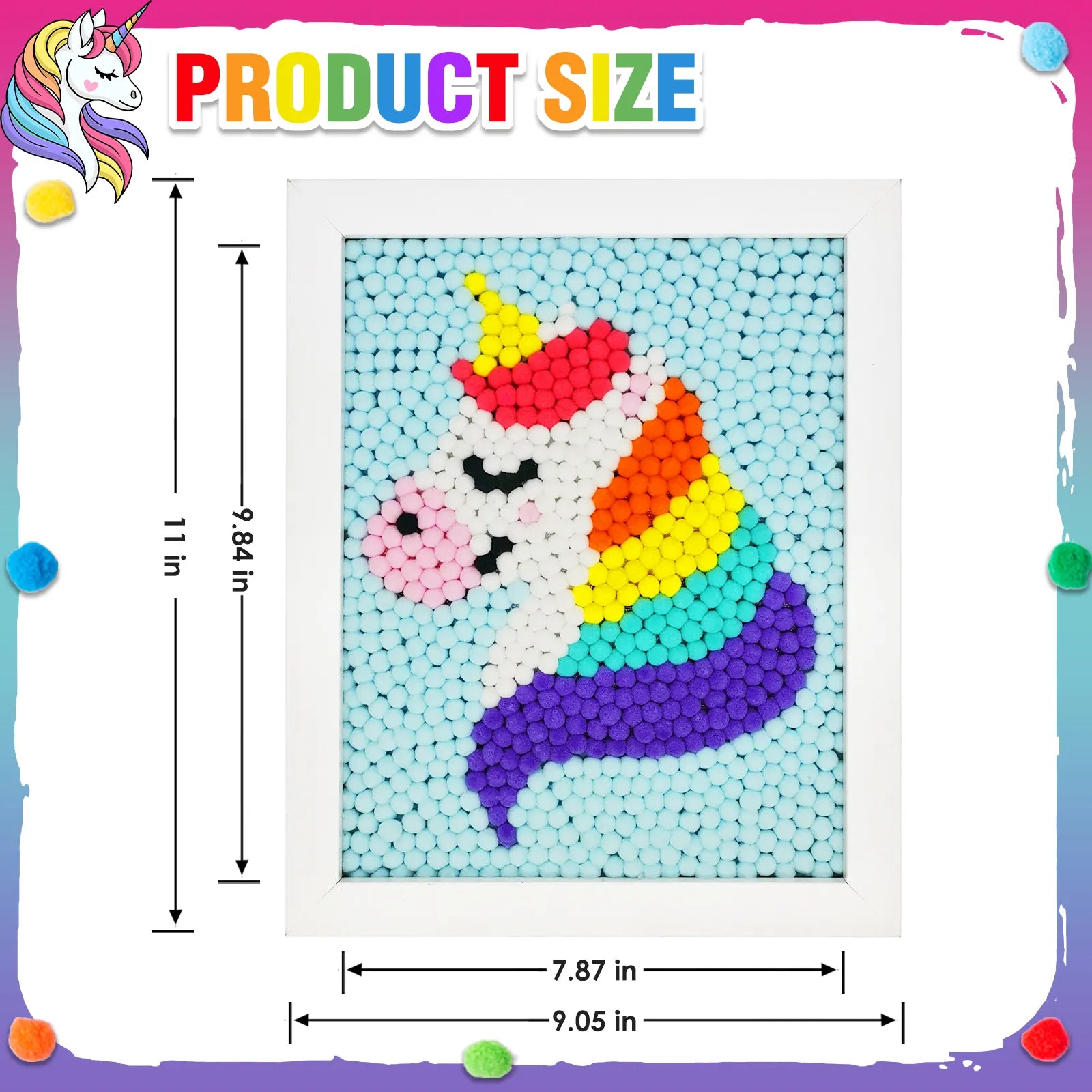 Unicorn  Pom Pom Painting Art Kit