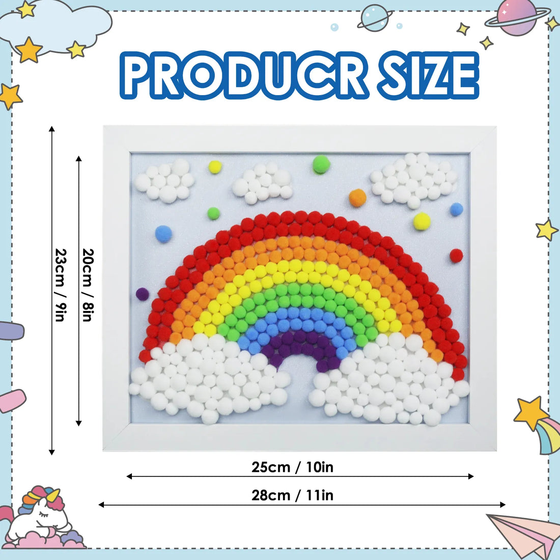 Rainbow Pom Pom Painting Art Kit - Funto