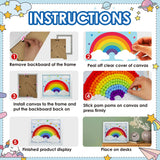 Rainbow Pom Pom Painting Art Kit - Funto