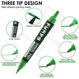 Funto dual tip paint markers 12 colors with 0.7mm fine tip and chisel tip 