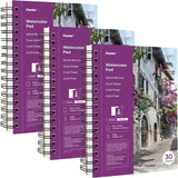 Funto spiral bound watercolor pad 140lb 300gsm cold-pressed paper 3-pack 